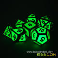 Super Glow in Dark Metal Polyhedral D&D Dice